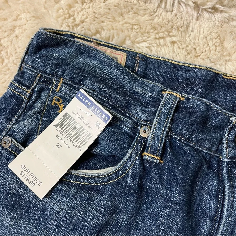 Polo Ralph Lauren Women's Astor Slim Boyfriend Jeans Size 27 Patchwork Distress - Picture 4 of 8